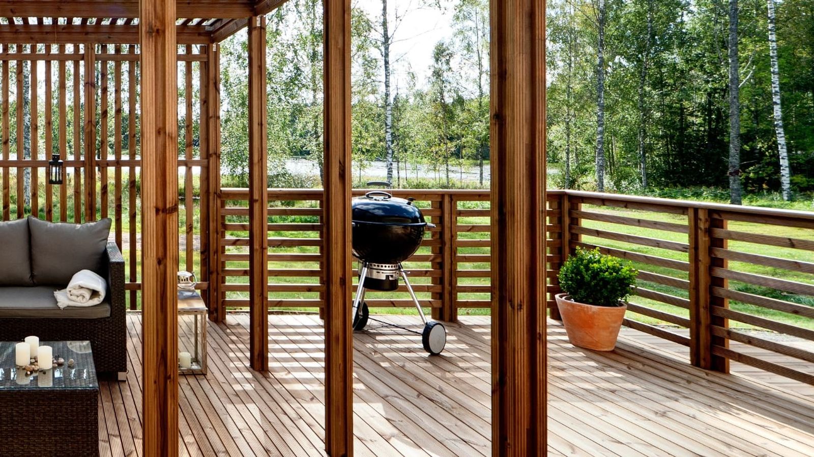 Impregnated pine timber