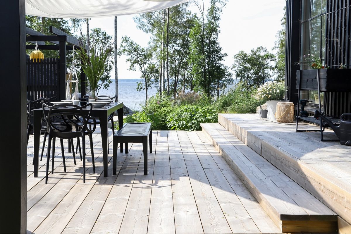 Kuusisto Royal grey oil-treated decking