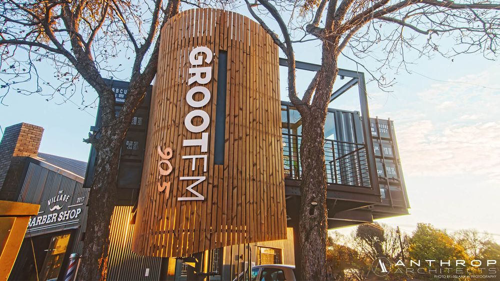 Lunawood Thermowood project: The Groot FM studio
