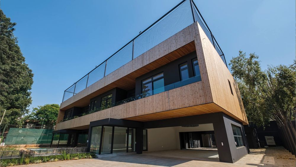 Lunawood Thermowood project: Private house in Illovo, Johannesburg